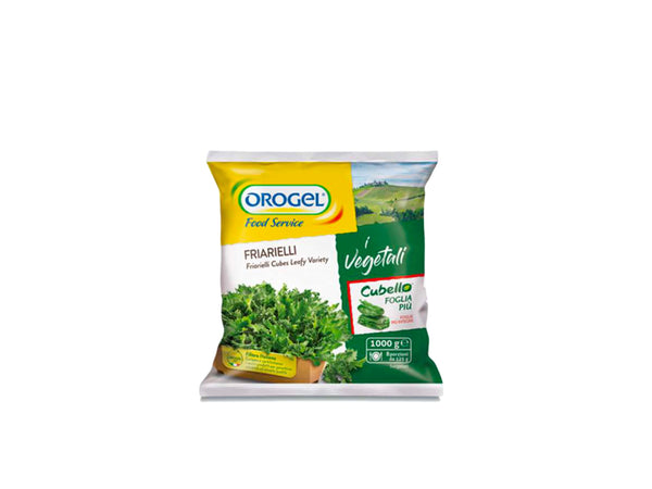 OROGEL FROZEN FRIARIELLI WHOLE LEAF PORTIONS 1KG BAG