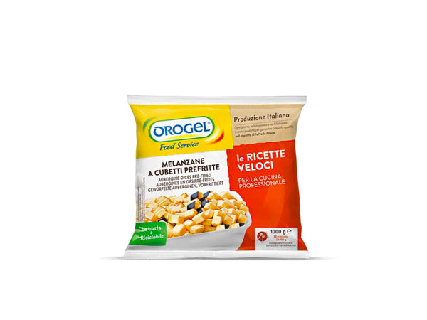 OROGEL FROZEN PRE-FRIED DICED AUBERGINE 1KG BAG