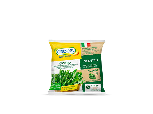 OROGEL FROZEN CHICORY WHOLE LEAF PORTIONS 1KG BAG