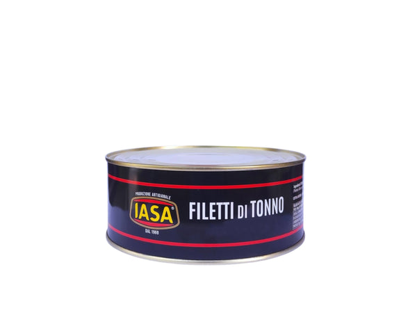 IASA TUNA FILLETS IN EVOO 10% AND SEEDS OIL 90%  1KG